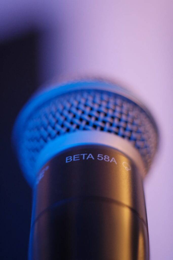 a Shure Beta 58 QLXD wireless microphone