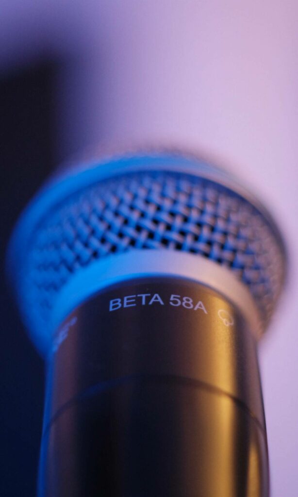 a Shure Beta 58 QLXD wireless microphone